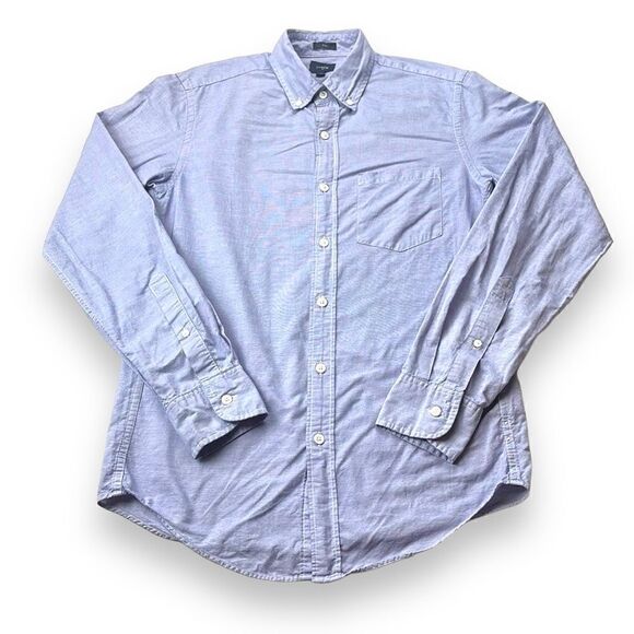 J. Crew Shirt Mens Small S Blue Slim Long Sleeve Button Down Collar Shirt - Picture 2 of 12